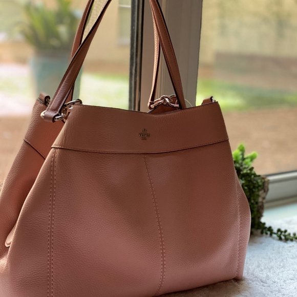 coach pebble leather lexy shoulder bag handbag